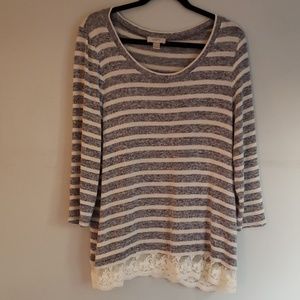 Loft Lace Bottom Sweater